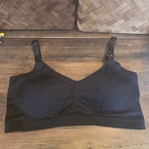 Cacique Lane Bryant Nursing Bra Size 18/20 Black Lightly Lined Full Coverage